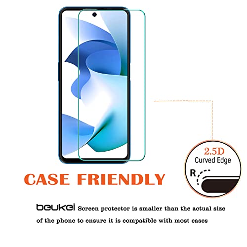 Beukei (3 Pack) Compatible For Blu F91 5G (2022) / Blu G91S Screen Protector Tempered Glass,Touch Sensitive,Case Friendly, 9H Hardness #TOP3