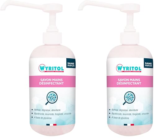 Savon liquide désinfectant Wyritol 500ML de fabrication française pour les mains