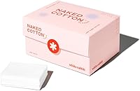 White Rabbit Naked Cotton Classic Pads: 100% Pure Unbleached Cotton, Lint-Free, Extra Soft for Toner, Makeup Remover & Masks (200 Ct Korean Skincare)