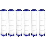 Rusoz PP Baumwolle Filter für Duschkopf, 6 Stück Universell Replacement Filter Cartridge für Handbrause, Duschfilter für Kalkhaltiges Wasser Zum Filtern von Sedimenten, Verunreinigungen, Rost