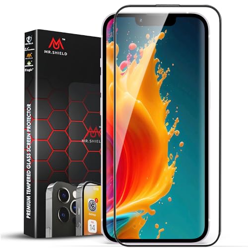 Image of Mr.Shield HD+ Screen Protector for iPhone 12 Mini, 9H Hardness Tempered Glass Screen Guard, Military Grade Protection, Easy Install, Case Friendly