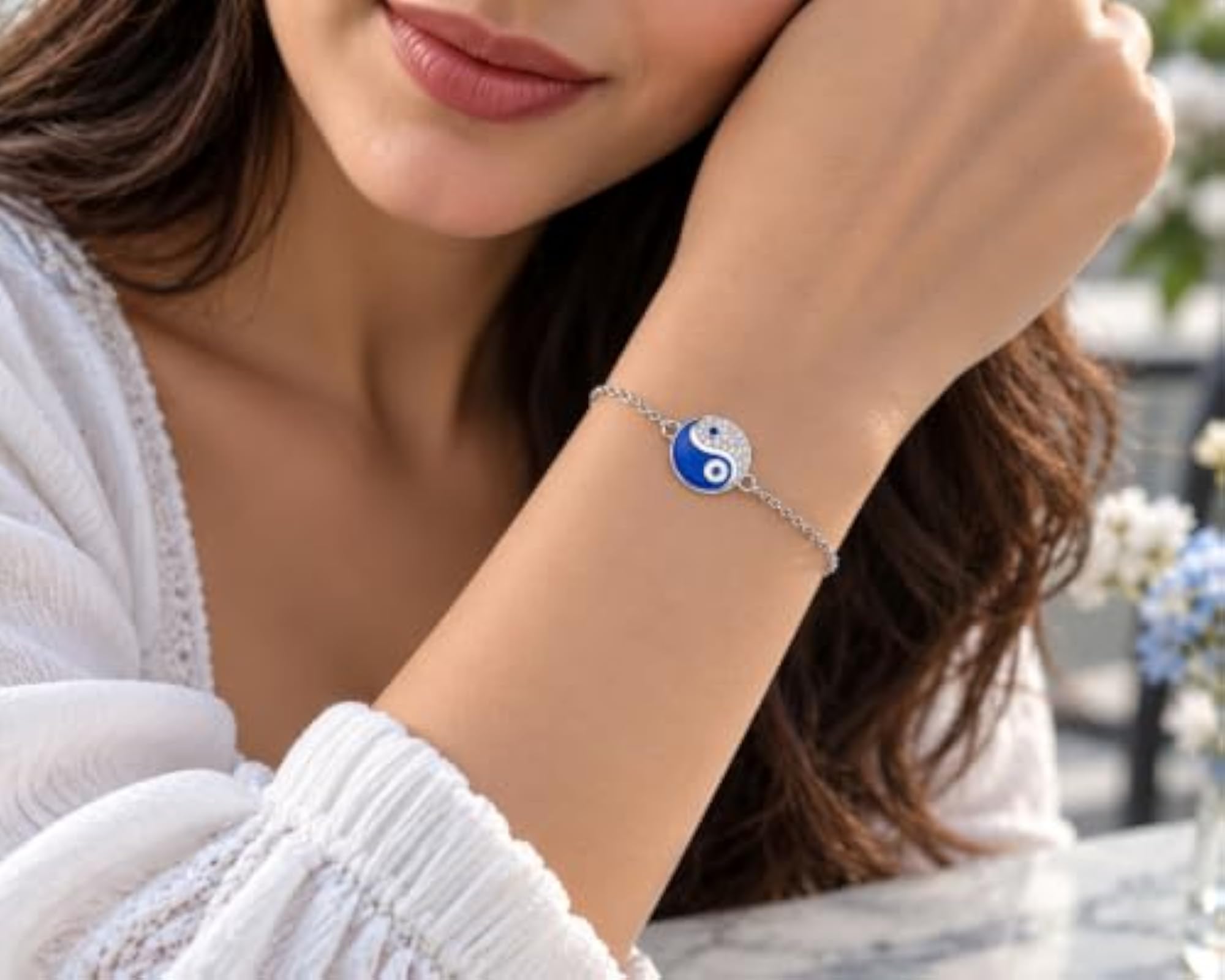 Keepsakes Yin & Yang Evil Eye Bracelet, Protective