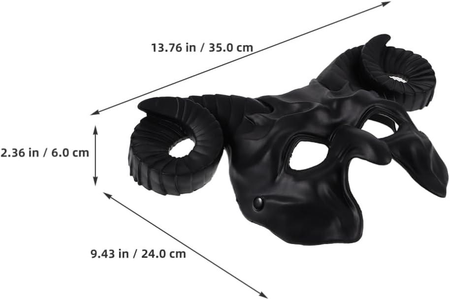 2 Pcs Animal Horns Masks Half Face Devil Mask for Carnival Cosplay Halloween Decor Prop Musical Party - Image 2