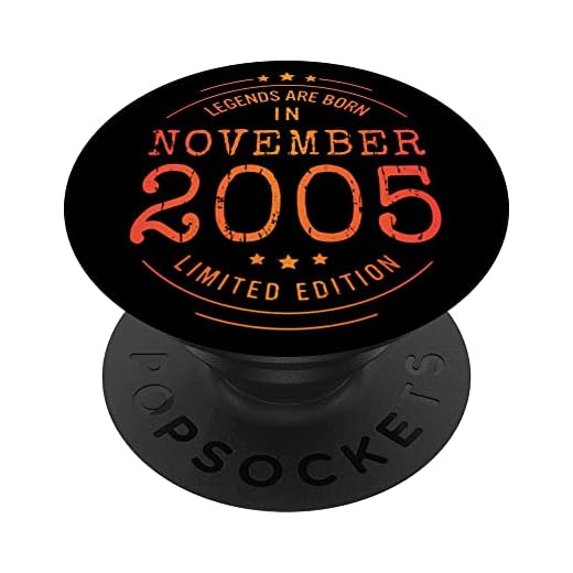 Cumpleaños Noviembre 2005 Edición Limitada Regalo Vintage PopSockets PopGrip Intercambiable