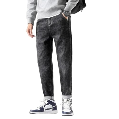 Men Harem Jeans Stacked Washed Goth Wide Leg Korean Style Cowboy Pants