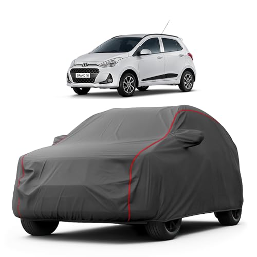 Image of Heavy-Duty Car Cover for Compatible with Hyundai Grand I10 (2013 to 2025 All Models) Deluxe Car Protection Cover - Waterproof & UV-Resistant All-Season Exterior Protection