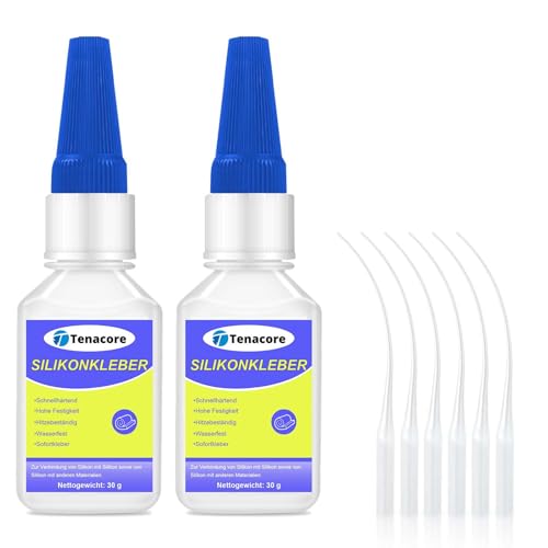 Tenacore Silikon Kleber 60g Silikonkleber Transparent Modellbaukleber Schnell Haftender für Silikonkautschuk Puppen Modelle