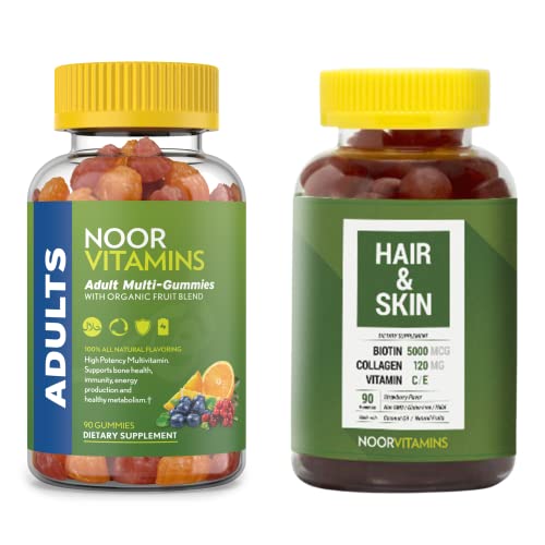Noor Vitamins Adult Gummy Bundle - Halal Vitamins Supplements - 2 Bottle Value #TOP15