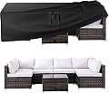 Ruimoy Patio Furniture Covers, Outdoor Furniture Cover Waterproof, General Purpose, Outside Table and Chair Covers, Heavy Duty 600D (128 Inch L x 82 Inch W x 28 Inch H)