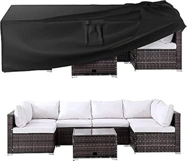 AMAZON - Ruimoy Patio Furniture Covers, Outdoor Furniture Cover Waterproof, General Purpose, Outside Table and Chair Covers, Heavy Duty 600D (102 Inch L x 74 Inch W x 27.5 Inch H)