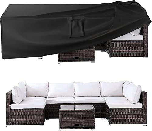 Image of Ruimoy Patio Furniture Covers, Outdoor Furniture Cover Waterproof, General Purpose, Outside Table and Chair Covers, Heavy Duty 600D (86 Inch L x 44 Inch W x 27.8 Inch H)