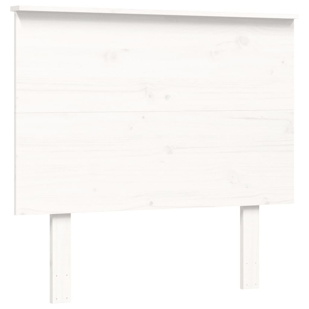 Seniorenbett 90x190 cm mit Kopfteil, Massivholz Kiefer Bettgestell in Weiß, Seniorengerechtes Holzbett mit 45 cm Sitzhöhe, Einzelbett für Senioren und Erwachsene