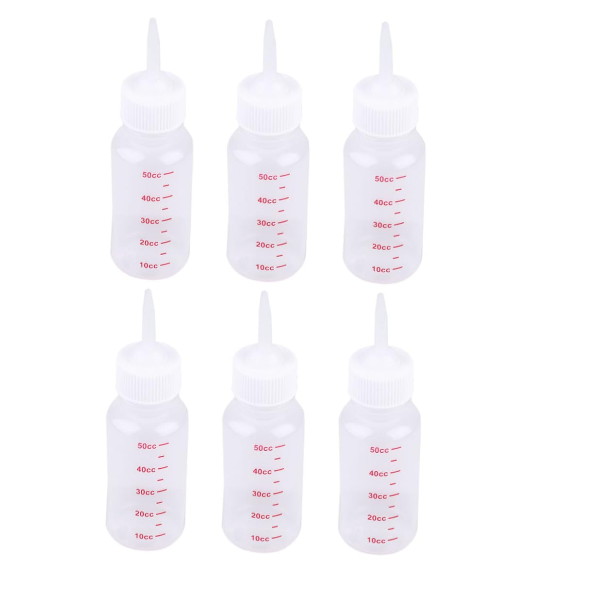 GRIRIW 50ml Pet Nursers Bottles for Dogs Cats 6 Pack Soft Nipples Portable Safe Feeding Bottles for Small Animals