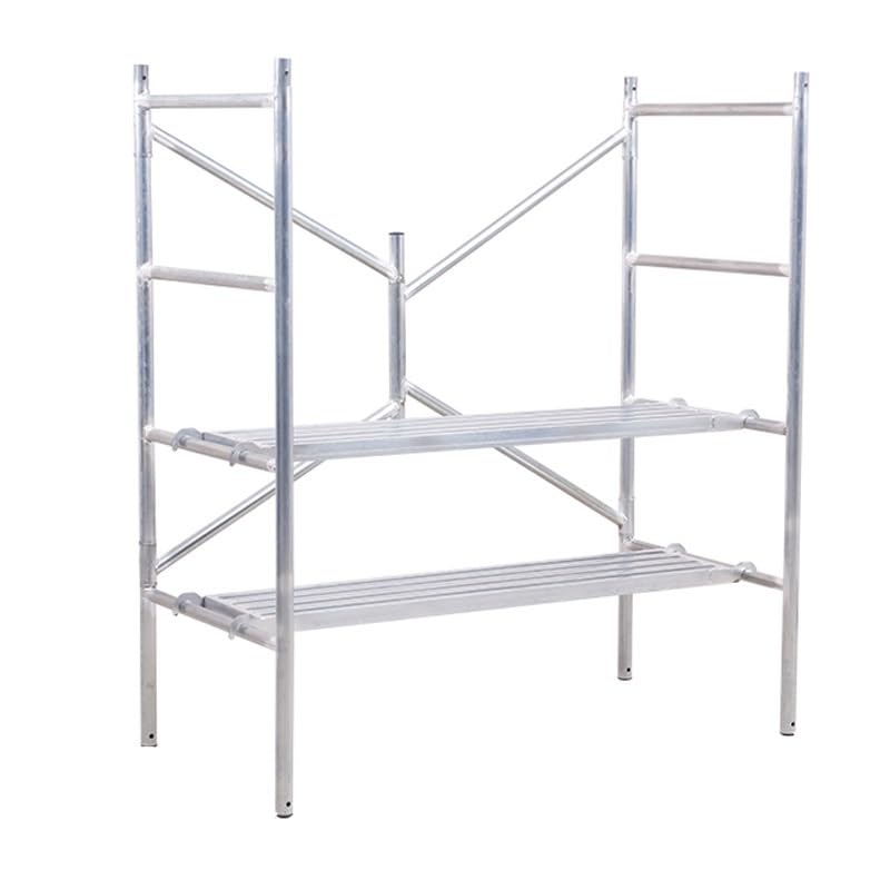 Plataforma de andamio portátil, equipo de andamio plegable con amplia superficie antideslizante, construcción de acero galvanizado, capacidad de 880 libras, torre de andamio duradera y estable.