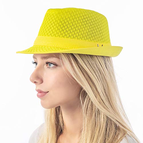 Image of The Hat Depot Light Weight Classic Soft Cool Mesh Crushable Fedora hat
