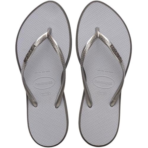 Havaianas Slim Point Steel Grey Kadın Terlik, Gümüş, 37/38 EU, numeric_37, numeric_38