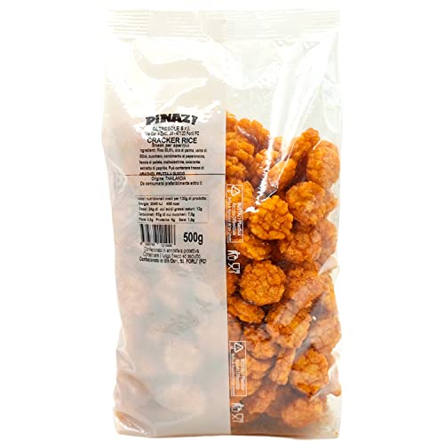 Oltresole, Cracker Rice Piccanti 500 g, Snack di Riso al Peperoncino, Ideali per Party e Aperitivi, Leggeri, Croccanti e Gustosi, Perfetti per un Break Speziato