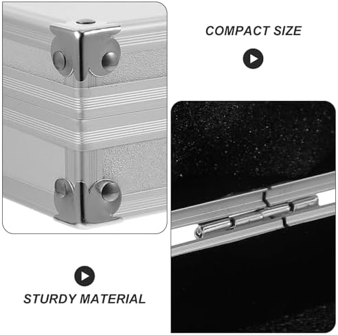 Holibanna Aluminium Alloy Tool Box with Lockable Design, Small Portable Tool Case Organizer with Ample Storage Space and Easy to Transport for Home and Travel Use - 2