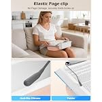 Tablet Pillow Stand for Lap Use, Adjustable iPad Holder with Bowl, Pink - Image 5