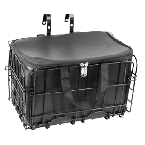 Panier suspendu pliable pour vélo avec sac amovible noir