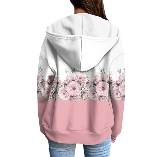 Zip Up Hoodie Women Casual Oversized Sweatshirts - Fall Fashion Fleece Lined Jacket - Thick Warm Coat Winter Clothing