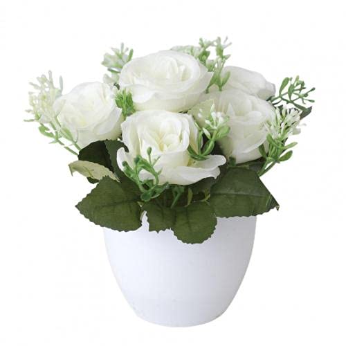 Plantes artificielles en pot pour décoration maison et centre de table de mariage chic