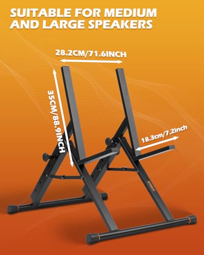 Amp Guitar Stand, High Profile Guitar Combo Speaker Stand, Tilt Back Folding Amplifier Stand, Fully Collapsible - Thumbnail 3