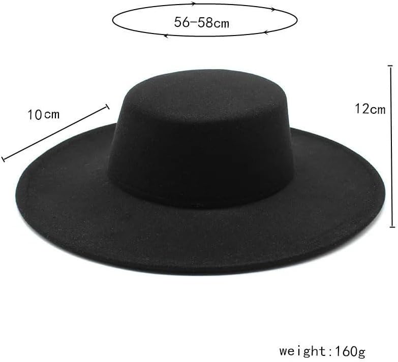 Men French Hat Wide Fedora Hat Winter Wool Wedding Hats