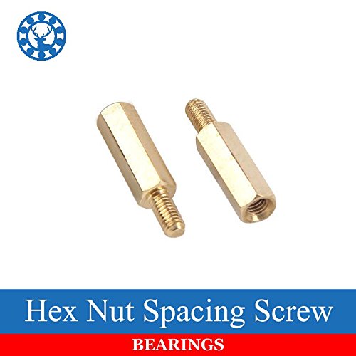Shomy M4, 6mm 30Pcs M2.5/M3/M4+3mm Hex Nut Spacing Screw Brass