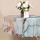Baocicco Light Green Gradient Marble Tablecloth Waterproof Rectangle/Round/Square Table Cloth Polyes