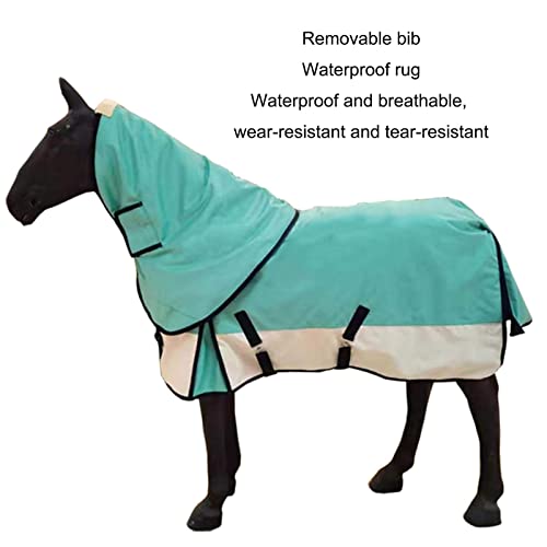 Couverture d'extérieur pour cheval imperméable et indéchirable pour l'hiver vert - 5