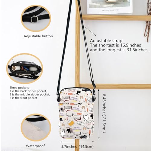 FOTAP Comedy Merchandise Comedy TV Gift Crowley and Aziraphale Wings Crossbody Bag TV Show Gift2