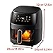 YIGECHENXIN All-in-One New Electric Fryer Large Capacity Oil-Free Ovenelectric Fryer W/Transparent Glass Window Suitable for Baking Bread, Grilling