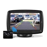 AUTO-VOX TD-2 ワイヤレス バックモニター 無線 バックカメラ 4.3インチ 取り付け簡単な デジタル信号 バックカメラモニターセット ノイズ対策 正像・鏡像切替対応 ガイド線表示対応 HDR暗視機能付き