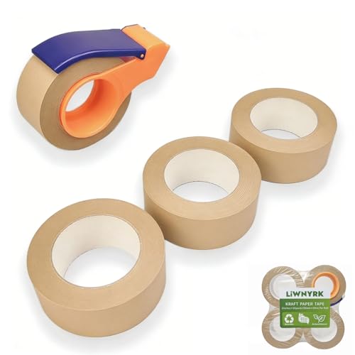 Hijelyn Kraft Paper Shipping Tape with Dispenser