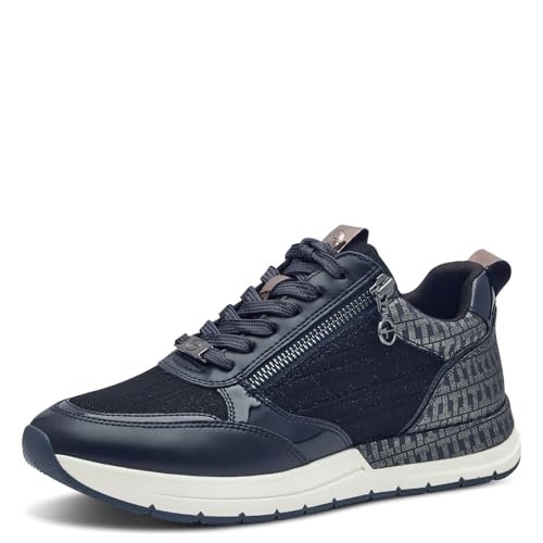 Tamaris Zapatillas Veganas para Mujer, Azul Marino Combinado, 39 EU