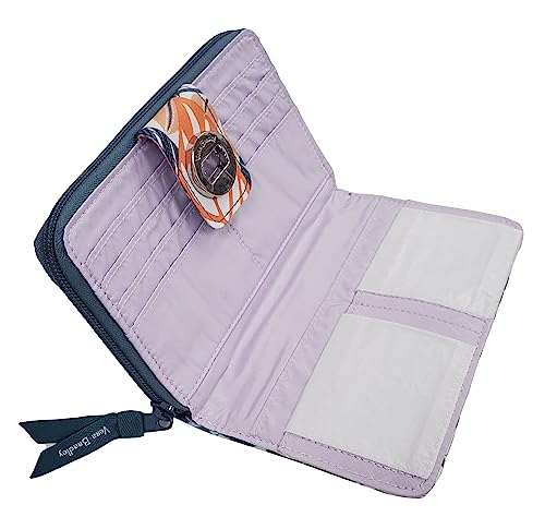 Image of Cotton Turnlock Wallet With Rfid Protection