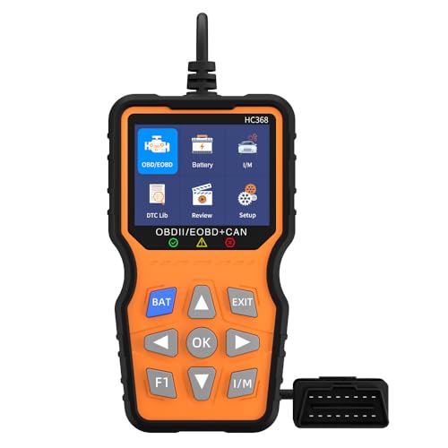 OBD2 Diagnosis Coche Scanner OBD, Bwaliffury Máquina de Diagnosis OBD2 Apoya Español Multimarca, Herramienta de diagnóstico del probador de batería Pantalla 2,8, Leer y borrar los códigos de Error