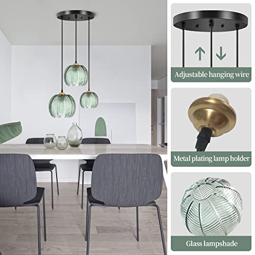 Lampe en Verre à Rayures Vertes d'Exception pour une Décoration Chic