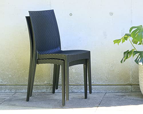 ニューザフィール ガーデンテーブル5点セット ブラック ニューザフィールテーブル×1・ニューネパールチェアー(肘無し)×4 ガーデンファニチャー 6枚目