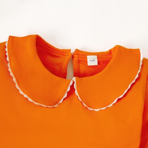 Image of LYSMuch Toddler Girl Long Sleeve Peter Pan Collar Top