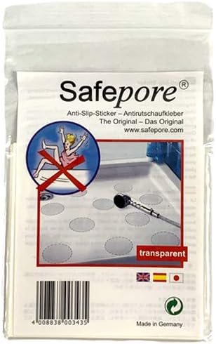 Original Anti-Slip stickers (10 pieces of 3.94 inches in diameter) for your safety in the bathroom - No more sliding in bathtub or shower tray