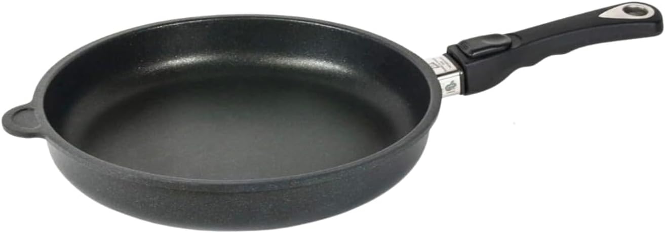 Lotan® AMZN-528-Z20B Frying Pan Diameter 28 cm Height 5 cm Removable Handle Not Suitable for Induction Cookers Non-Stick Coating Cast Aluminium