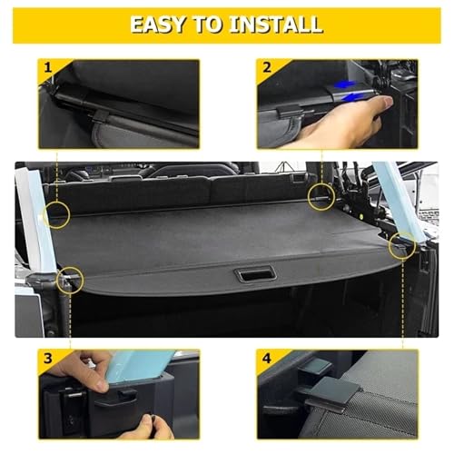 Cache-bagages rétractable Ford Bronco souple protégeant votre coffre des regards - 6