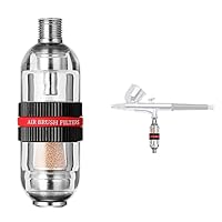 ABEST Mini Airbrush Luftfilter Inline-Wasserabscheider Wasserfallenfilter für Luftkompressor G1 / 8 Stecker