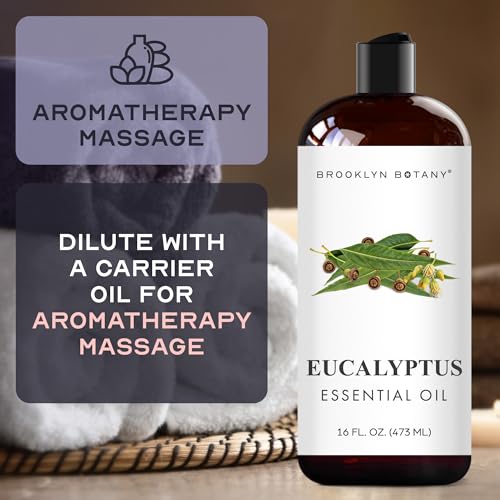 Image of Brooklyn Botany Eucalyptus Essential Oil - Huge 16 Fl Oz - for Candle Making, Soap Making, Diffusers, and Aromatherapy