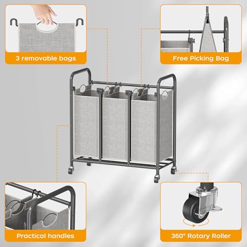 Cesta separadora de ropa Whitmor ideal para optimizar el cuarto de lavado 7