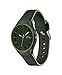 Lacoste Ollie Men's Quartz Ionic Plated Barley Green Steel Case with Green Silicone Strap, Green (Model: 2011268)
