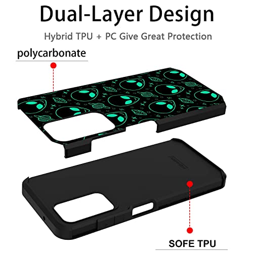 Samsung Galaxy A03S Case, Galaxy A03S Case, Shockproof Anti-Scratch Protective Case With [Drop Protection] Dual Layer Hybrid Sturdy Armor Cover Case For Samsung Galaxy A03S, Alien #TOP1