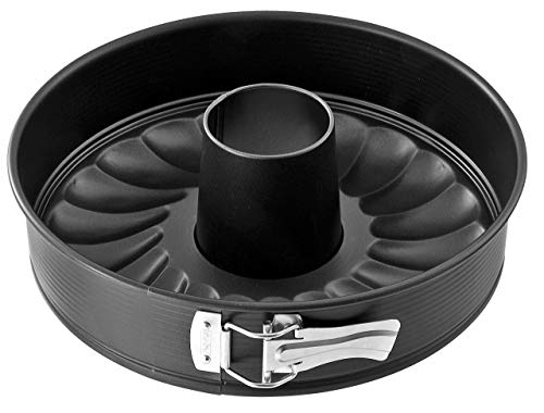 Zenker 10-Inch Non-Stick Carbon Steel Springform Pan With 2 Bases, Standard And Bund #TOP2